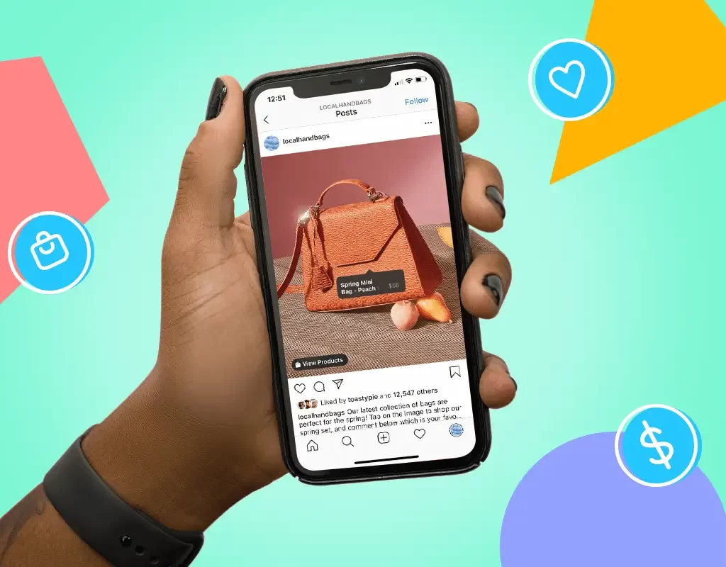Shoppable posts example on Instagram