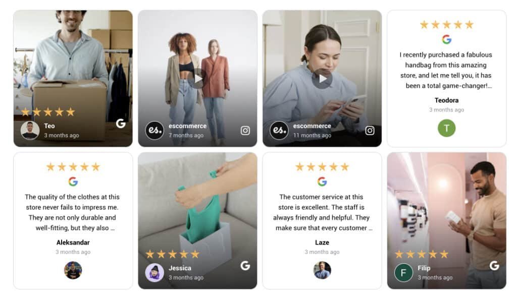 User-generated content for shopping posts