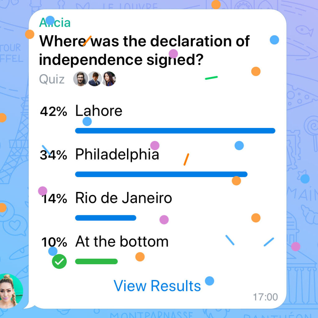 Interactive contents quiz-polls