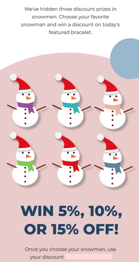 interactive email sample