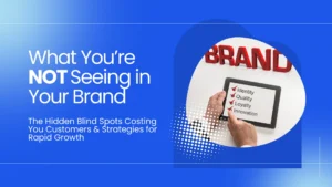 Brand blind spot and consistency audit checklist showing logo variations